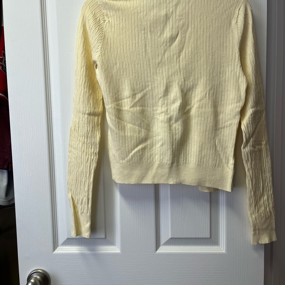 52 Weekends Ivory Ribbed Knit Cardigan - Picture 3 of 3